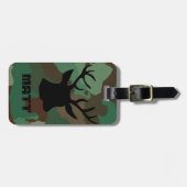 Green Camouflage & Buck Deer Personalisierte Gepäc Gepäckanhänger (Vorderseite horizontal)