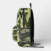 Green Camouflage camo Custom Name Printed Backpack Bedruckter Rucksack (Rechts)
