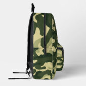 Green Camouflage camo Custom Name Printed Backpack Bedruckter Rucksack (Links)