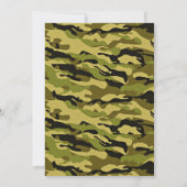 Green Camouflage Camouflage Erster Geburtstag Einl Einladung (Rückseite)