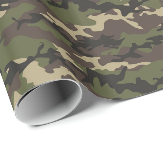 Green Camouflage Camouflage Geschenkpapier (Rolleneckpunkt)