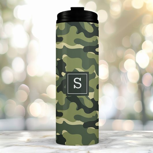 Green Camouflage Camouflage Outdoor Jagen Mit Mono Thermosbecher