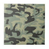 Green Camouflage Camouflage Pattern Fliese (Vorderseite)