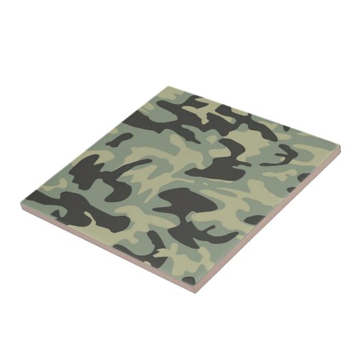 Green Camouflage Camouflage Pattern Fliese (Seite)