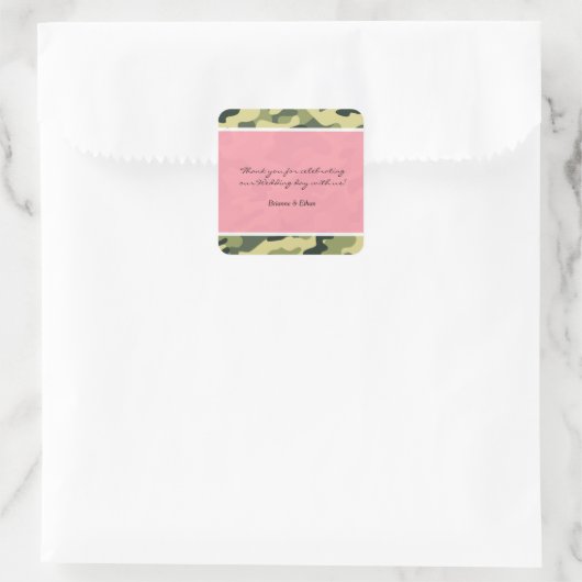 Green Camouflage Camouflage & Pink Stickers (Tasche)