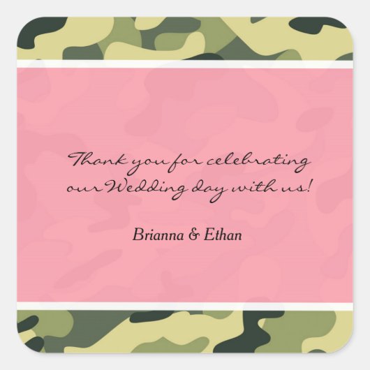 Green Camouflage Camouflage & Pink Stickers (Vorderseite)