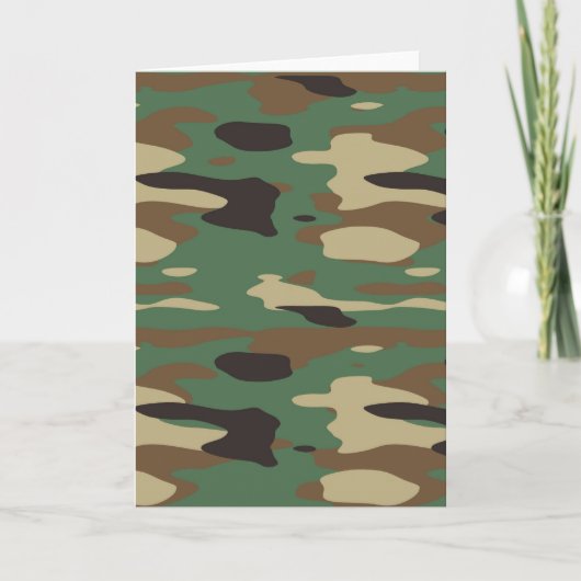 Green Camouflage Card Karte (Vorderseite)