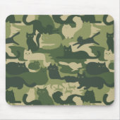 Green Camouflage Cats Muster | Camouflage cooler K Mousepad (Vorne)