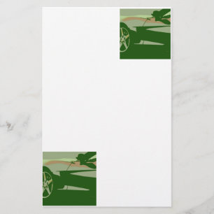 Green Camouflage Corvette Briefpapier