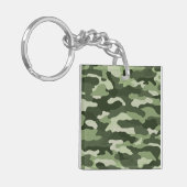 Green Camouflage Custom Schlüsselanhänger (Vorderseite links)