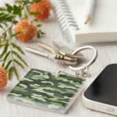 Green Camouflage Custom Schlüsselanhänger (Vorderseite rechts)