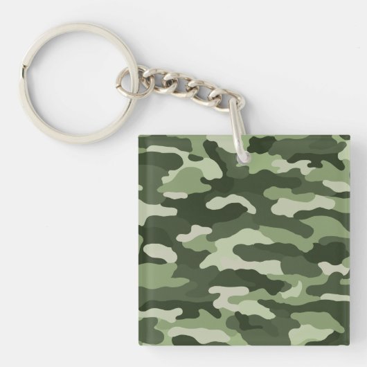 Green Camouflage Custom Schlüsselanhänger (Vorderseite)