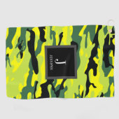 Green Camouflage Custom Urban City Golfhandtuch (Horizontal)