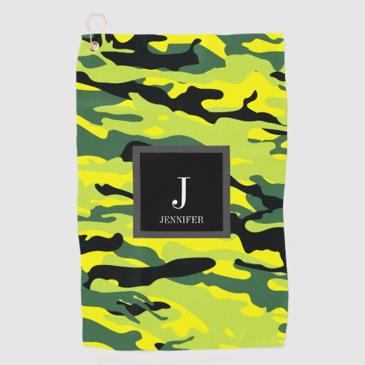 Green Camouflage Custom Urban City Golfhandtuch (Vorderseite)