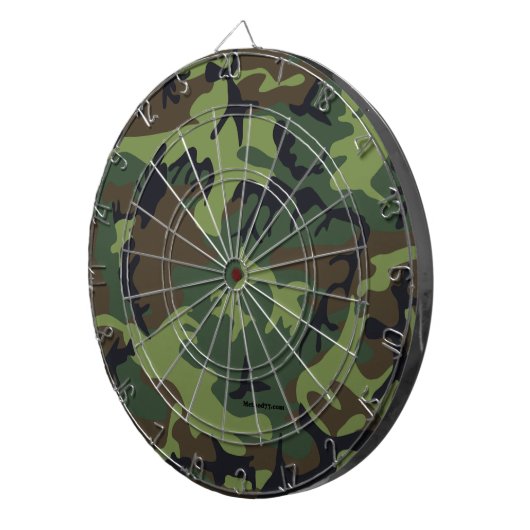 Green Camouflage Dart Board Dartscheibe (Vorderseite rechts)