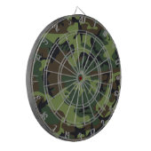 Green Camouflage Dart Board Dartscheibe (Vorderseite Links)