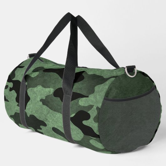 Green Camouflage Duffel Bag Duffle Bag (Rechte Ecke)