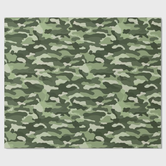 Green Camouflage Geschenkpapier (Flach)