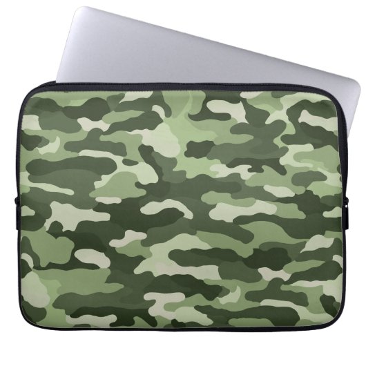 Green Camouflage Laptopschutzhülle (Vorderseite)