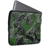 Green Camouflage Laptopschutzhülle (Vorne Rechts)