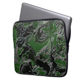 Green Camouflage Laptopschutzhülle (Vorderseite Links)