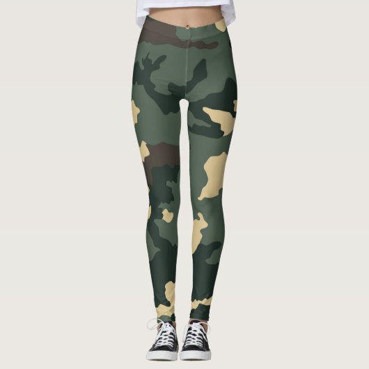Green Camouflage Leggings (Vorderseite)