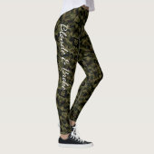 Green Camouflage-Leggings mit weißem B&BE-Logo Leggings (Rechts)