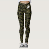 Green Camouflage-Leggings mit weißem B&BE-Logo Leggings (Vorderseite)