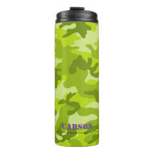 Green Camouflage Lila Name Sports Mod Thermal Tumb