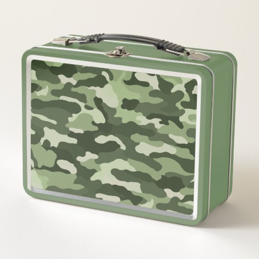 Green Camouflage Metall Brotdose (Vorderseite)