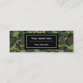 Green Camouflage, Militär, Armee Mini Visitenkarte (Rückseite)