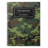 Green Camouflage, Militär, Armee Notizblock (Vorderseite)