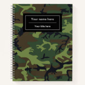 Green Camouflage, Militär, Armee Notizblock (Vorderseite)