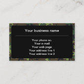 Green Camouflage, Militär, Armee Visitenkarte (Vorderseite)