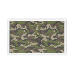 Green Camouflage Muster Acryl Tablett