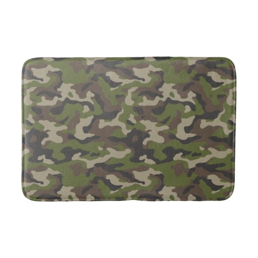 Green Camouflage Muster Badematte (Vorderseite)