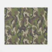 Green Camouflage Muster Fleecedecke (Vorderseite (Horizontal))