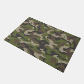 Green Camouflage Muster Fußmatte (Schrägansicht)