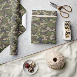 Green Camouflage Muster Geschenkpapier