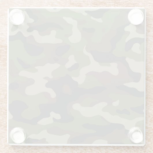 Green Camouflage Muster Glasuntersetzer (Rückseite)