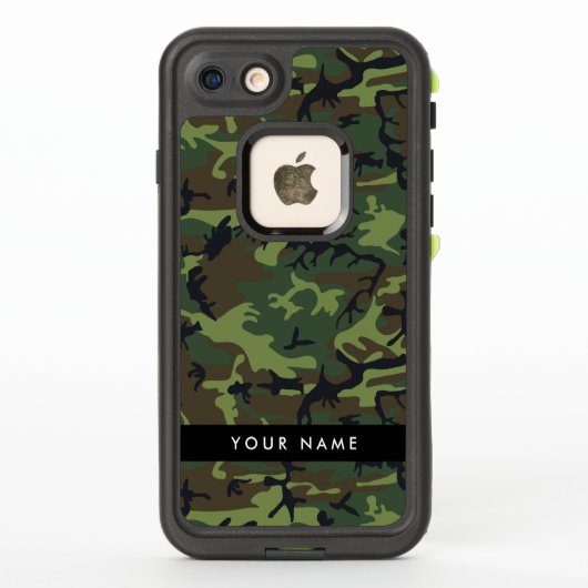 Green Camouflage Muster, Ihr Name, Personalisieren (Rückseite)