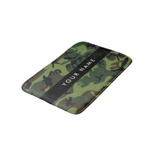 Green Camouflage Muster, Ihr Name, Personalisieren Badematte