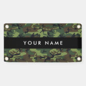Green Camouflage Muster, Ihr Name, Personalisieren Banner (Horizontal)