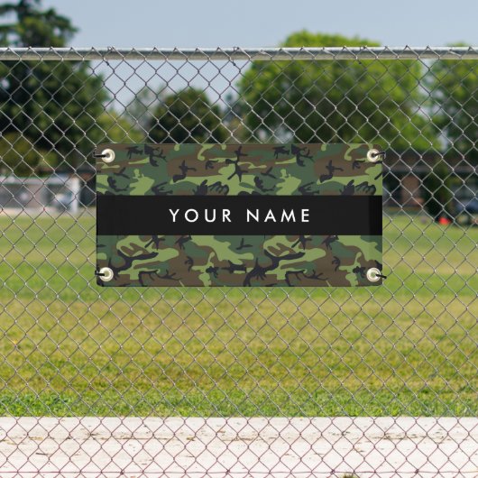 Green Camouflage Muster, Ihr Name, Personalisieren Banner (Insitu)