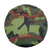 Green Camouflage Muster, Ihr Name, Personalisieren Baseball (Rückseite)