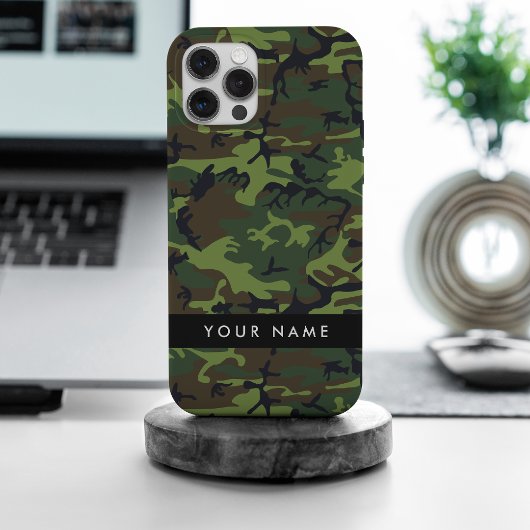 Green Camouflage Muster, Ihr Name, Personalisieren Case-Mate iPhone Hülle