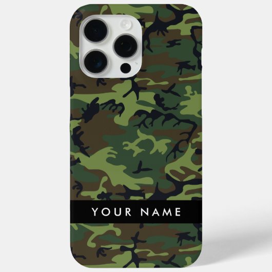 Green Camouflage Muster, Ihr Name, Personalisieren Case-Mate iPhone Hülle (Rückseite)