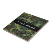 Green Camouflage Muster, Ihr Name, Personalisieren Fliese (Seite)