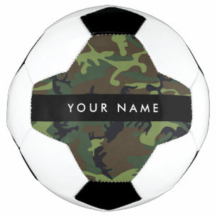 Green Camouflage Muster, Ihr Name, Personalisieren Fußball