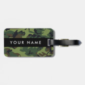 Green Camouflage Muster, Ihr Name, Personalisieren Gepäckanhänger (Rückseite horizontal)